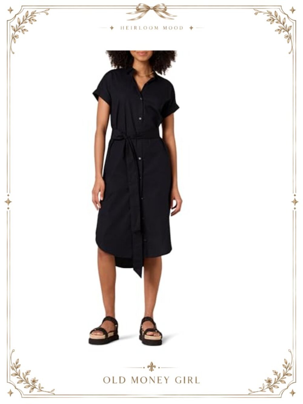 Relaxed Fit Short Sleeve Button Front Belted Shirt Dress Stretch Cotton